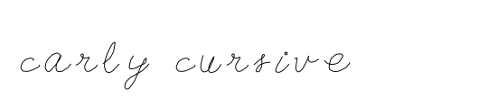 carly cursive