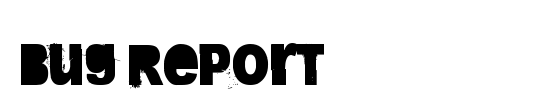 Bug Report