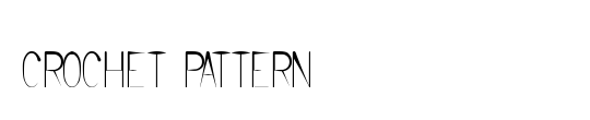 CROCHET PATTERN
