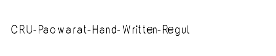 CRU-Paowarat-Hand-Written-Regul