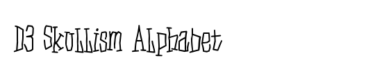 D3 Skullism Alphabet
