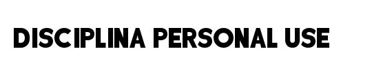 DISCIPLINA PERSONAL USE