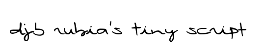 DJB Rubia's Tiny Script
