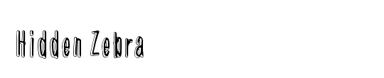 Hidden Zebra