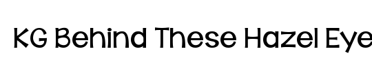 KG Behind These Hazel Eyes
