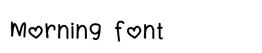 Morning Font