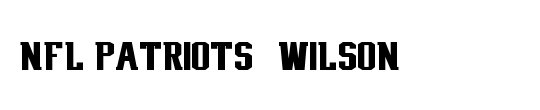 NFL Patriots (Wilson)