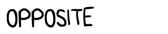 opposite