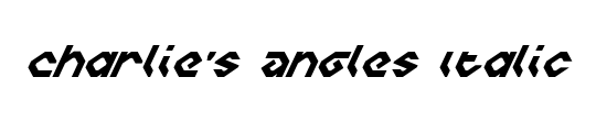 Charlie's Angles Italic