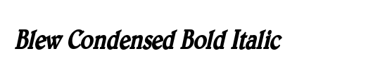 Blew Condensed