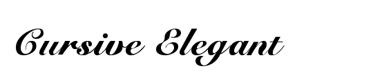 Cursive Elegant