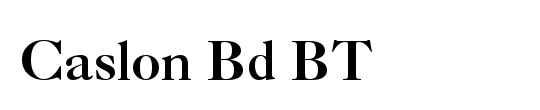Caslon Bd BT