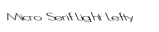 Micro Serif-Light Lefty