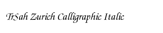 TrSah Zurich Calligraphic