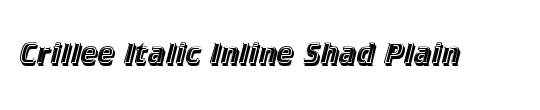 Crillee Italic Inline Shad