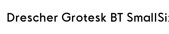 Drescher Grotesk BT SmallSizes