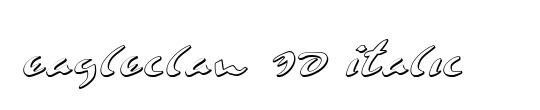 Eagleclaw 3D Italic