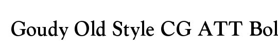 Goudy Old Style CG ATT
