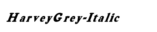 HarveyGrey-Italic