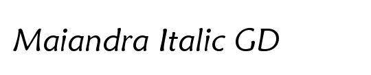 Maiandra Italic GD