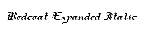Redcoat Expanded Italic