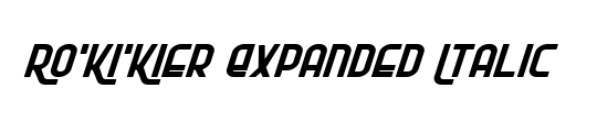 Ro'Ki'Kier Expanded Italic