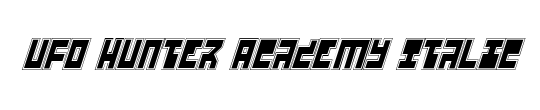 UFO Hunter Academy Italic