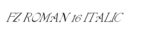FZ ROMAN 16 ITALIC