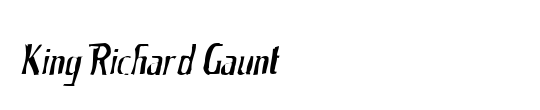 King Richard Gaunt