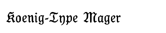 Koenig-Type Mager