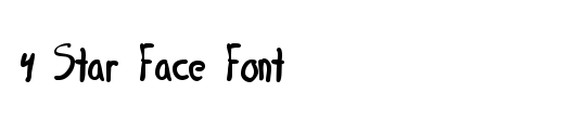4 Star Face Font