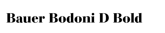 Bauer Bodoni D