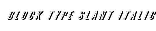 Block Type Slant