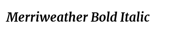 Merriweather Bold