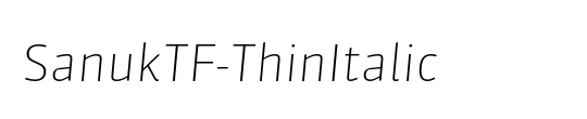 SanukTF-ThinItalic