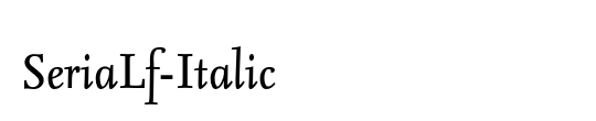 SeriaLf-Italic