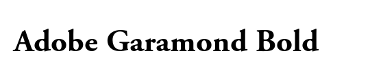 Adobe Garamond
