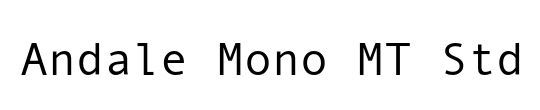 Andale Mono MT Std