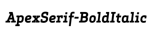 Apex Serif Bold Italic