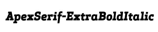 Apex Serif Extra Bold Italic
