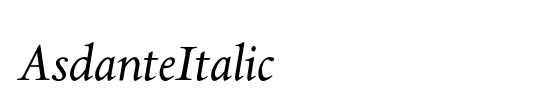 AsdanteItalic