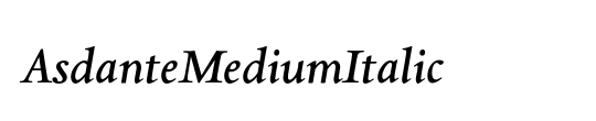 AsdanteMediumItalic