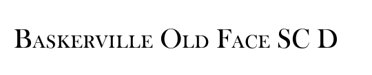 Baskerville Old Face SC D