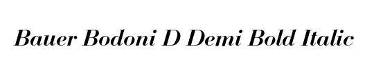 Bauer Bodoni D
