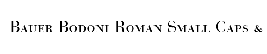 Bauer Bodoni