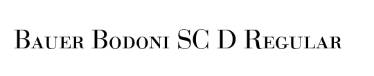 Bauer Bodoni SC D
