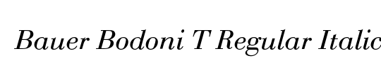 Bauer Bodoni T