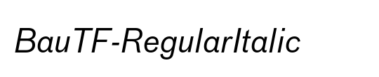 BauTF-RegularItalic