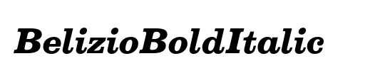 BelizioBoldItalic