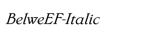 BelweEF-Italic
